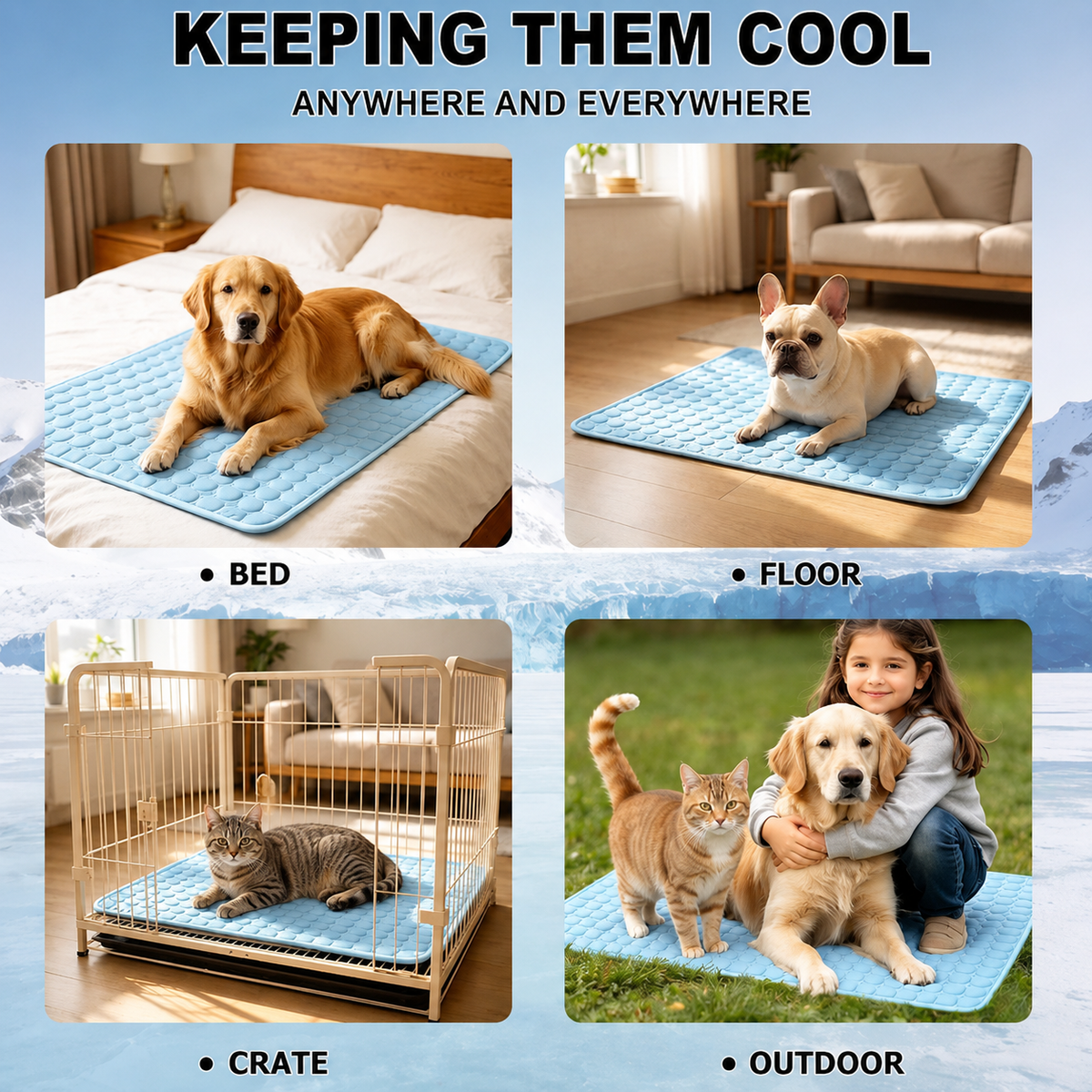 FrostPaw™ Self-Cooling Dog Mat